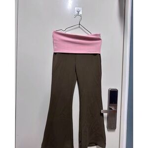 Stylish Pink and Brown Women's Pants